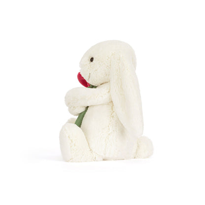Jellycat BB6ROSE Cream Bunny With Rose