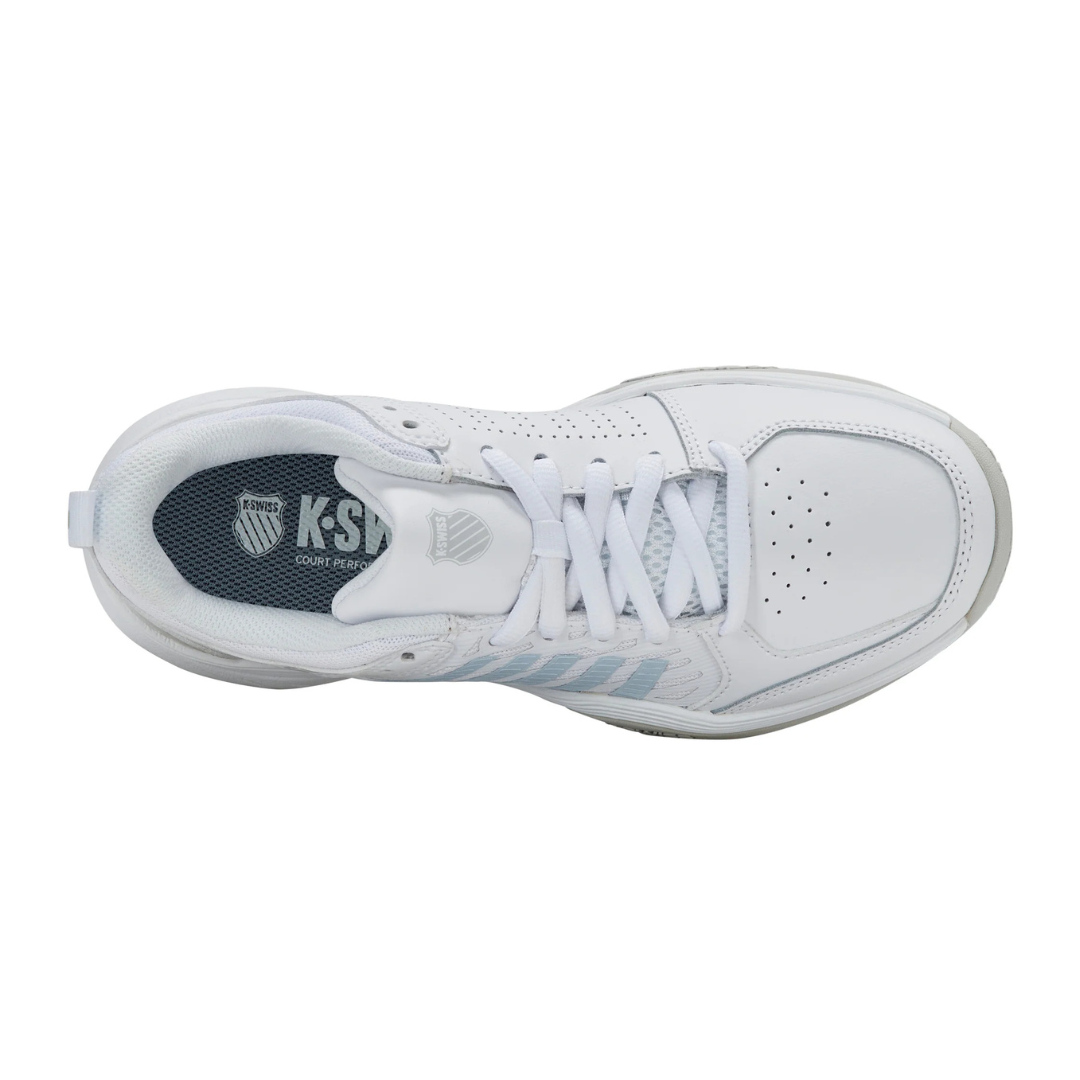 K-Swiss Court Express 2 Trainers  94428 — White /Ballad Blue/Dawn Blue