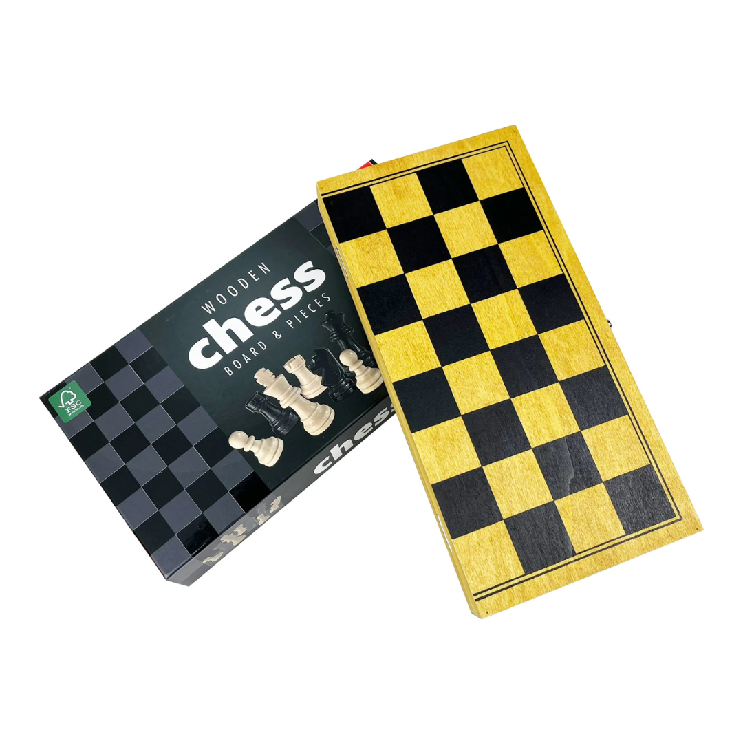 Lagoon Wooden Chess Board & Pieces