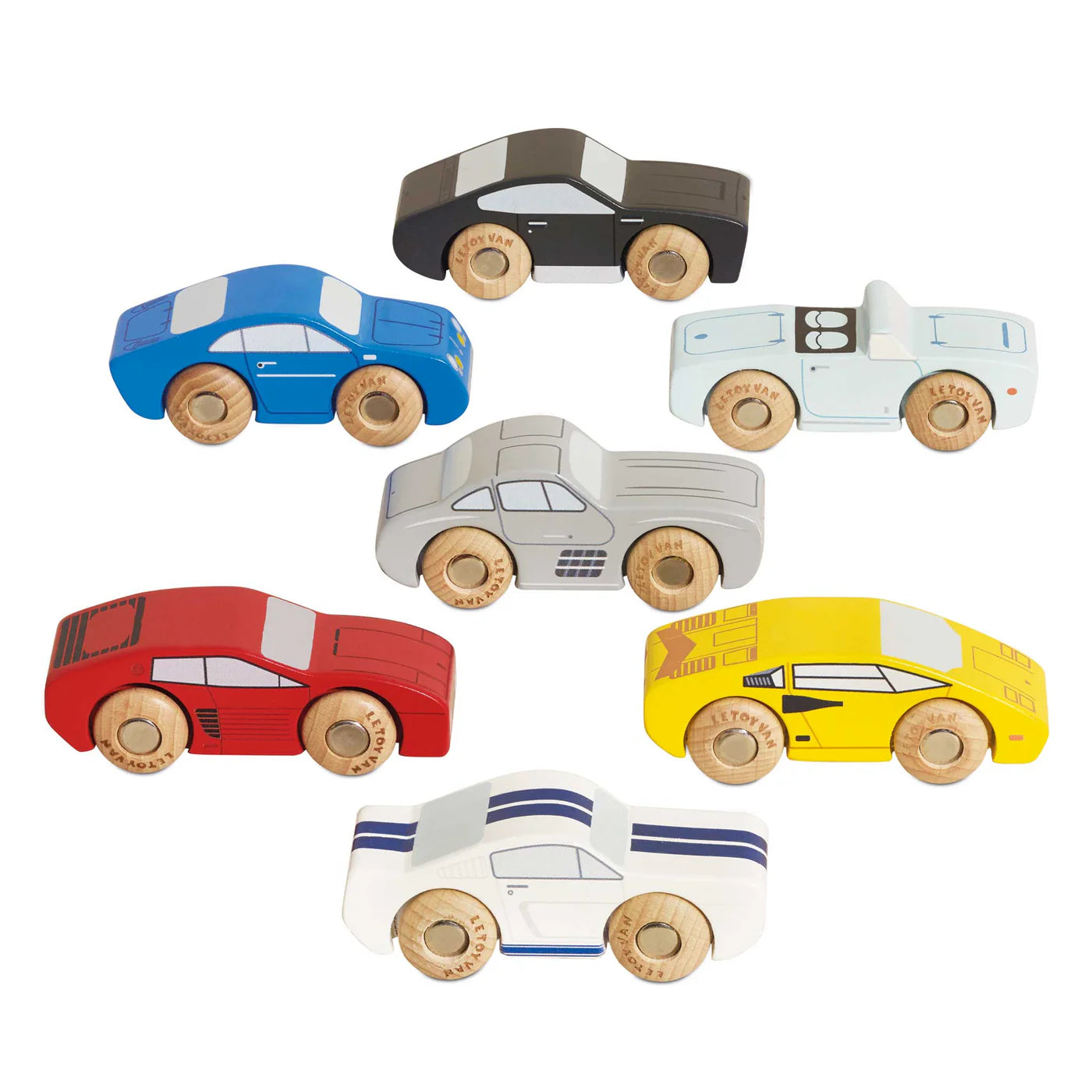 Le Toy Van TV445 Classic Wooden Sports Cars Set