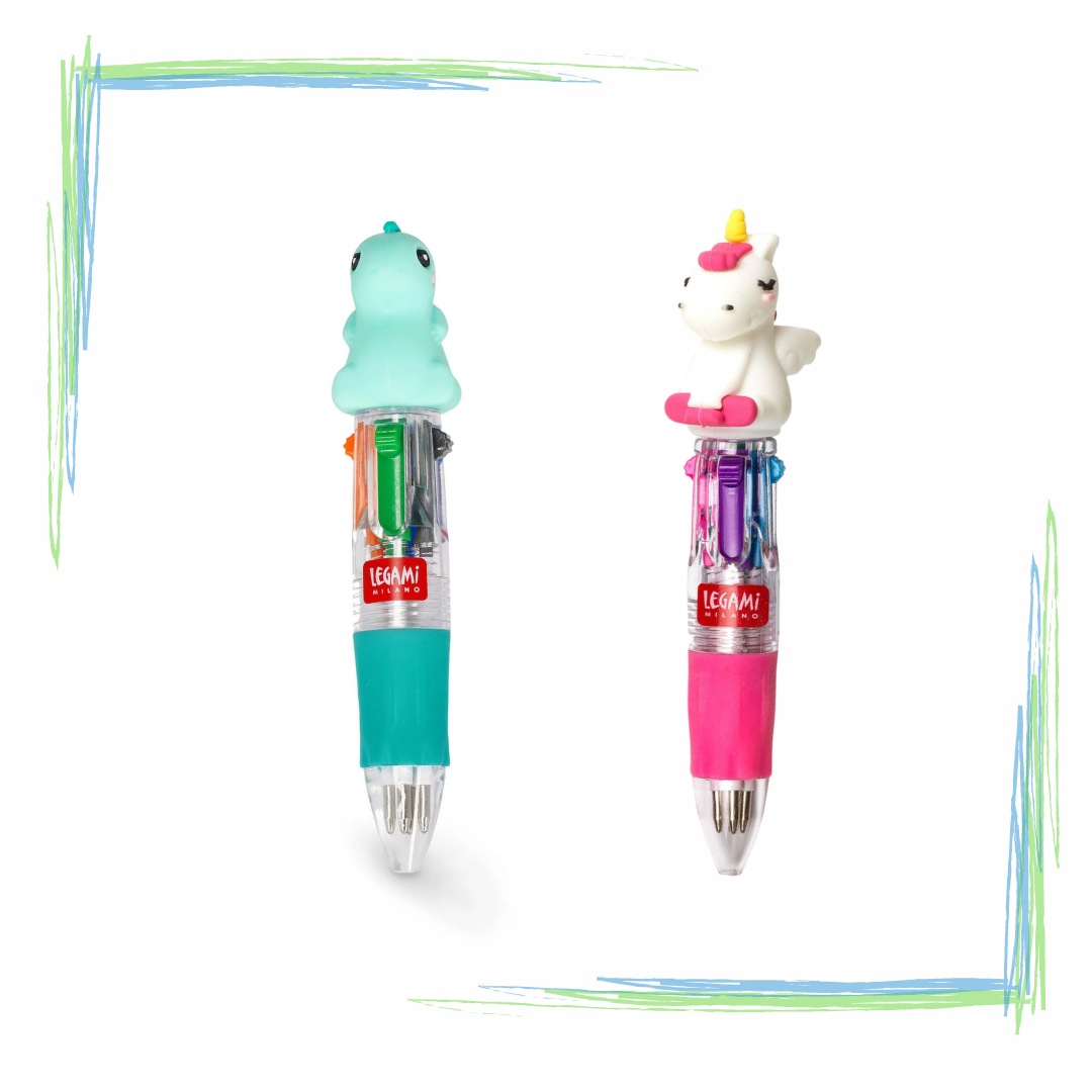 Legami Mini 4-Colour Ballpoint Pen Unicorn