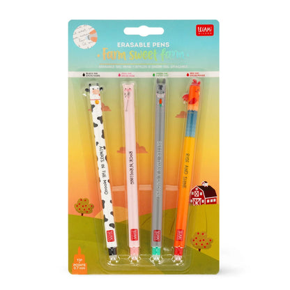 Legami Farm Sweet Farm Erasable Pens