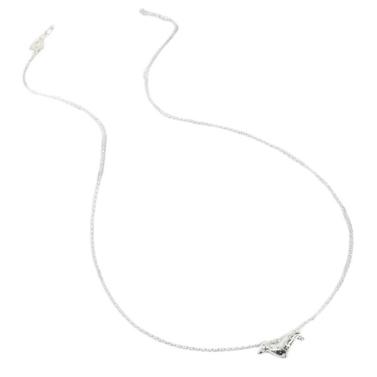 Lisa Angel Silver Sausage Dog Necklace