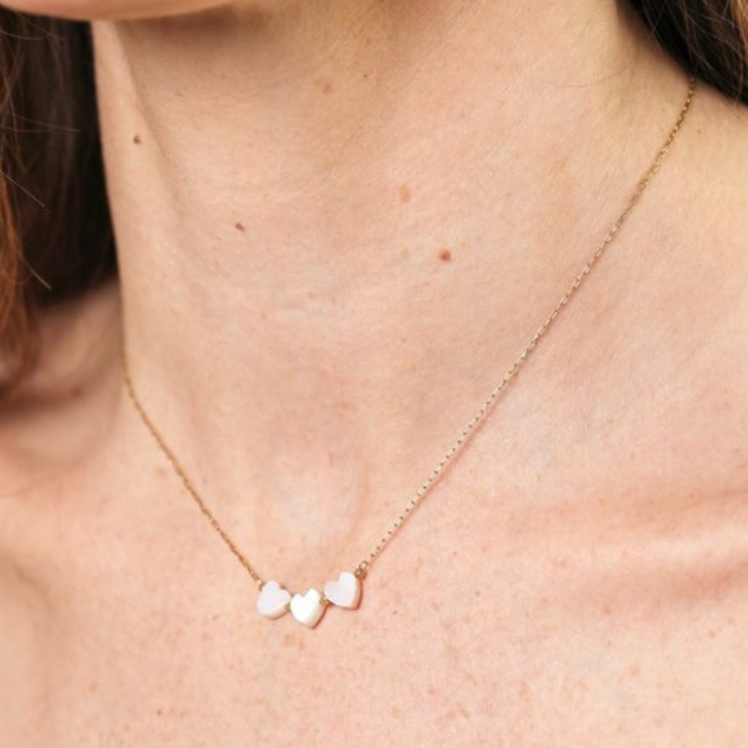 Lisa Angel  Triple Heart Pendant in Gold