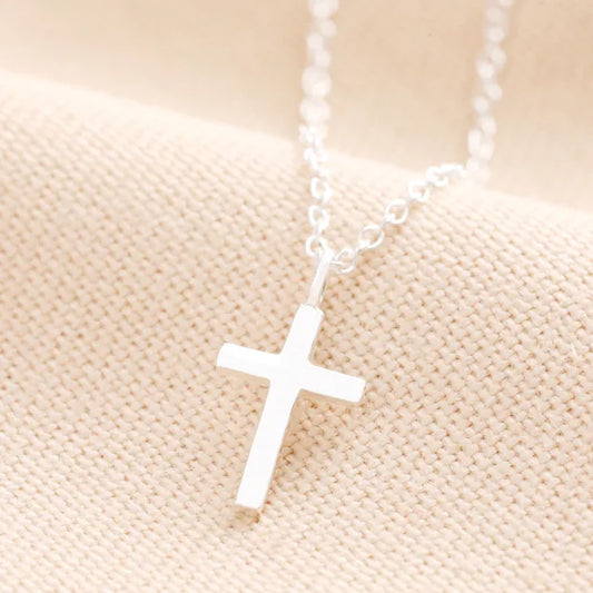 Lisa Angel Silver Small Cross Pendant