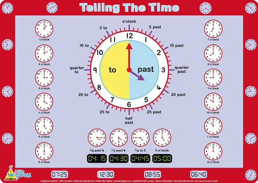 Little Wigwam Placemat Tell the Time