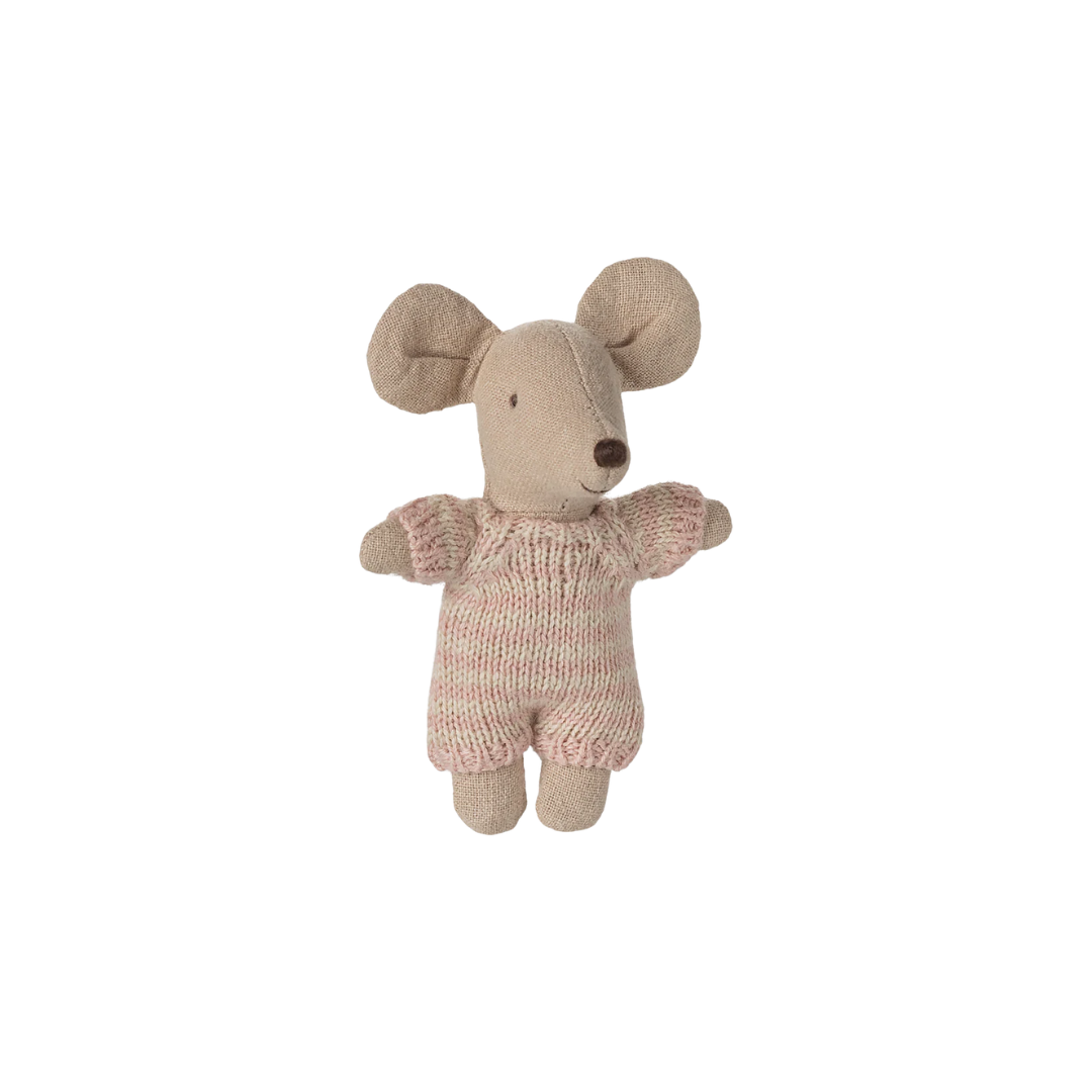 Maileg Baby Mouse In Carry Cot