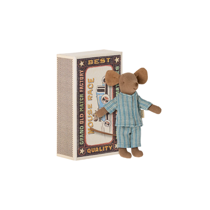 Maileg  Little Brother Mouse in Mouse Race Matchbox