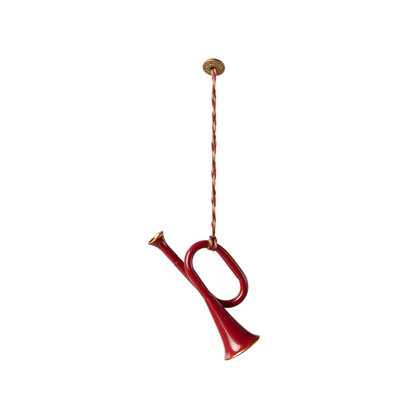 Maileg Metal Ornament Trumpet - Red