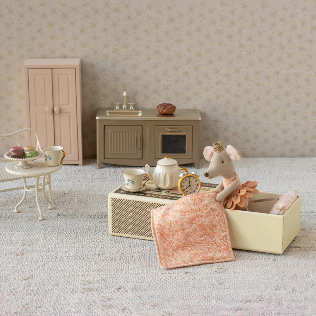 Maileg Princess Mouse Little Sister in Mouse Royal Matchbox