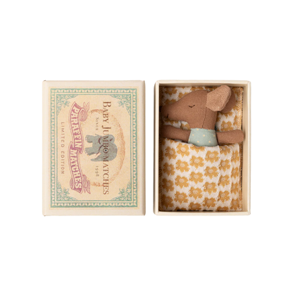 Maileg Sleepy Wakey Baby Mouse In A Matchbox