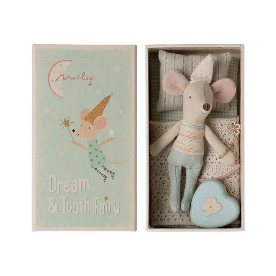 Maileg Tooth Fairy Mouse, Little Brother in Matchbox