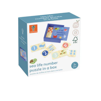 Orange Tree Toys - Sea Life Number Puzzle In a Box