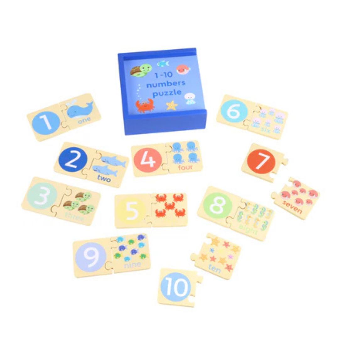 Orange Tree Toys - Sea Life Number Puzzle In a Box
