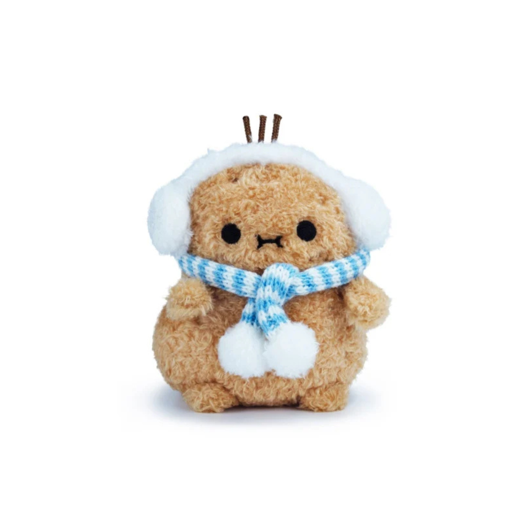 Noodoll Mini Sitting Plush Frosty Blue Scarf Ricespud