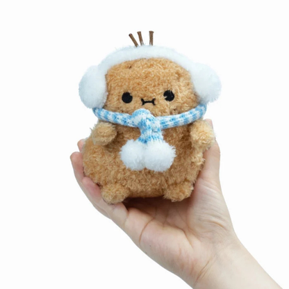 Noodoll Mini Sitting Plush Frosty Blue Scarf Ricespud