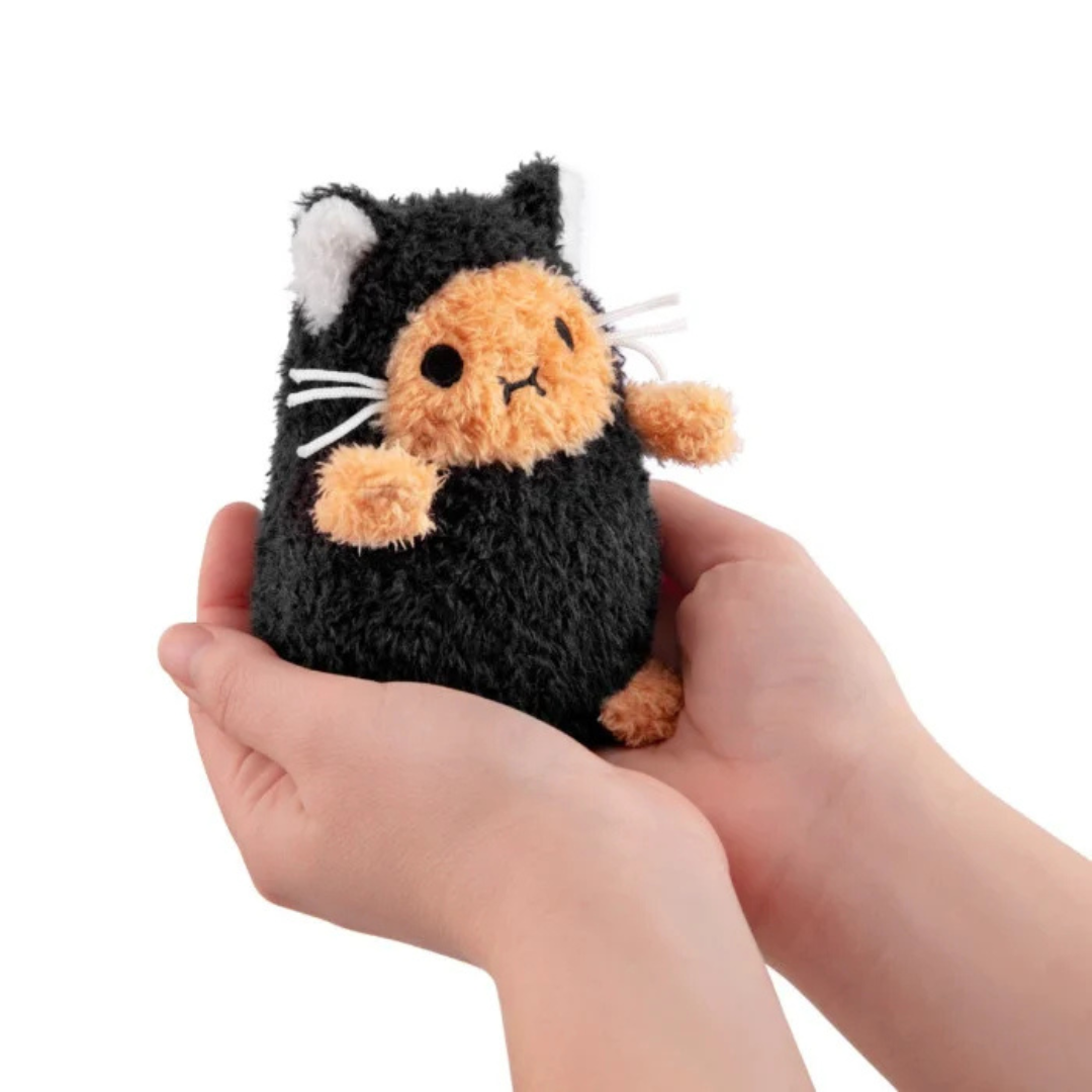 Noodoll Mini Sitting Plush Kitty Black Ricespud