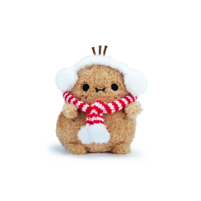 Noodoll Mini Sitting Plush Puffy Red Scarf Rocespud