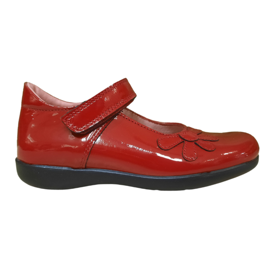 Petasil Bonnie School Shoe — Red Patent