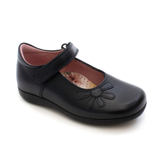 Petasil Bonnie School Shoe — Navy