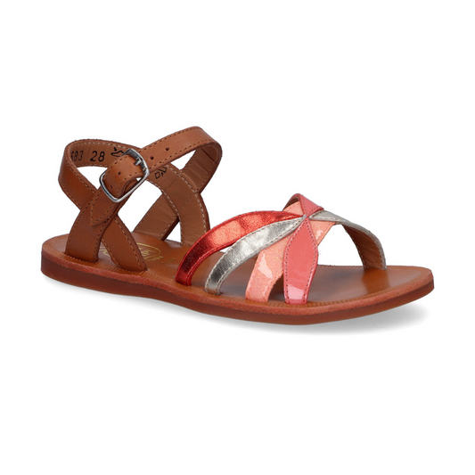 Pom d'Api Plagette Oto Sandal — Camel/Tulip