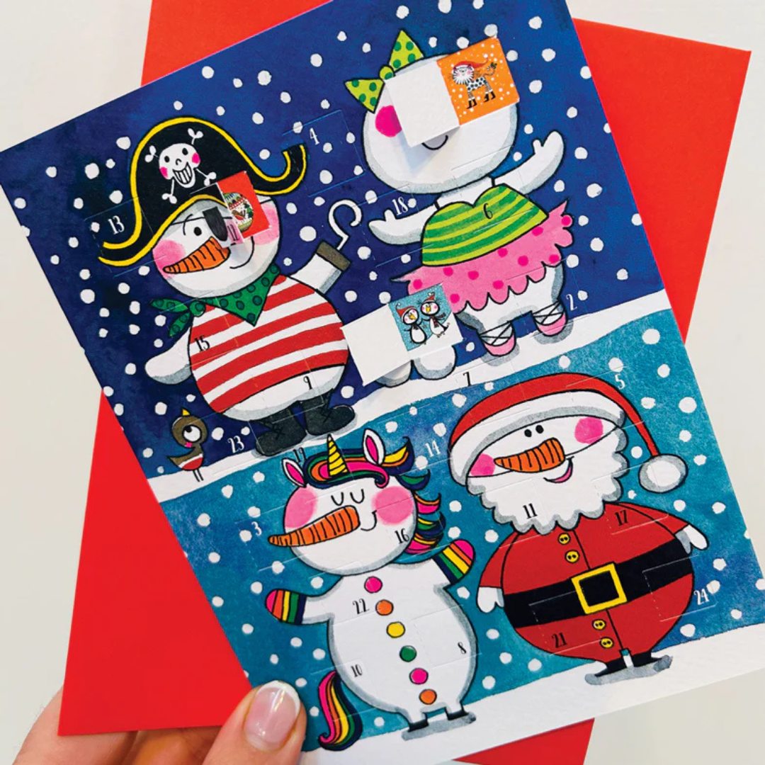 Rachel Ellen Advent Calendar Card Santa Dressing Up