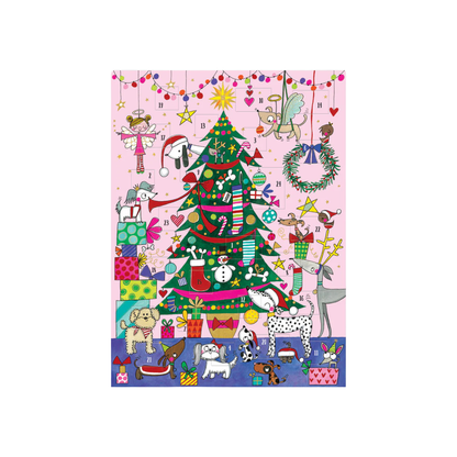 Rachel Ellen Advent Calendar Card Christmas Tree And Dogs