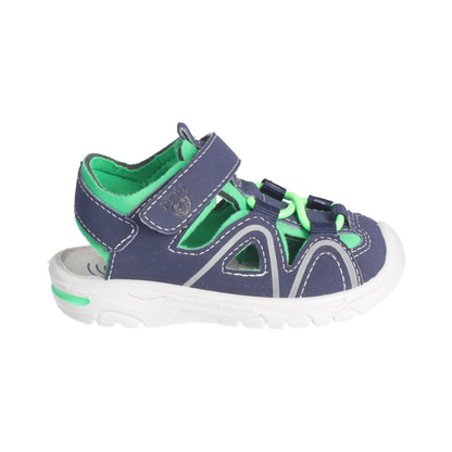 Ricosta Gary Closed Toe Sandals — Nautic/Neongreen
