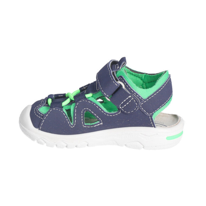 Ricosta Gary Closed Toe Sandals — Nautic/Neongreen