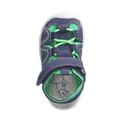 Ricosta Gary Closed Toe Sandals — Nautic/Neongreen