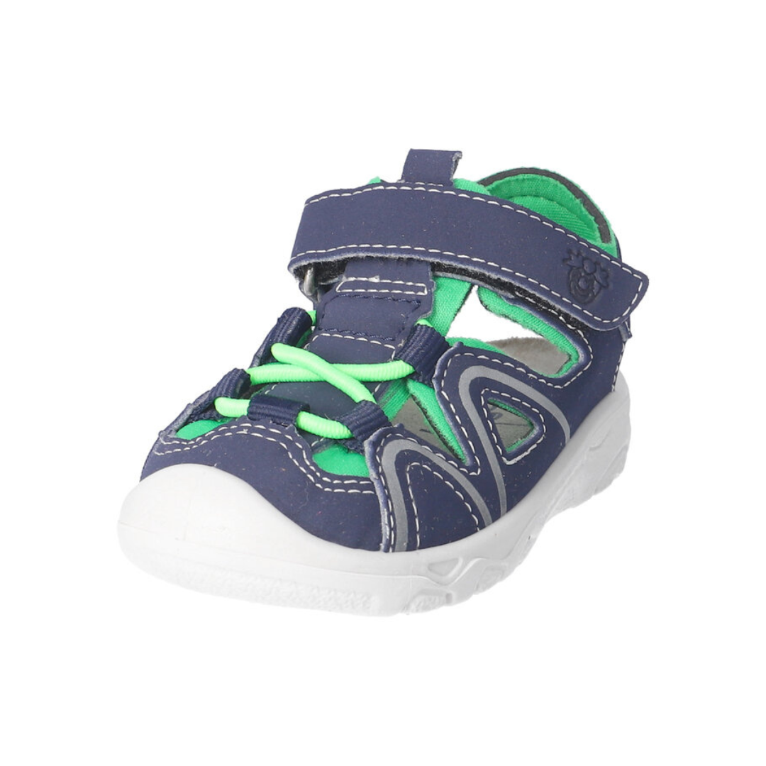 Ricosta Gary Closed Toe Sandals — Nautic/Neongreen