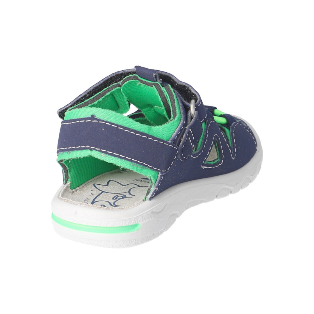 Ricosta Gary Closed Toe Sandals — Nautic/Neongreen
