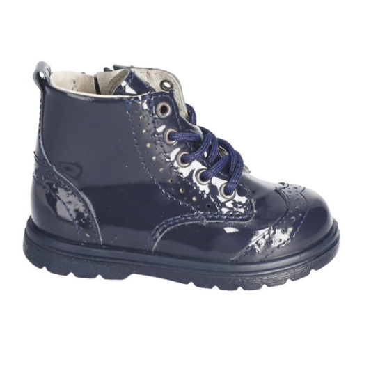 Ricosta Jemmy Short Boot — Navy Patent