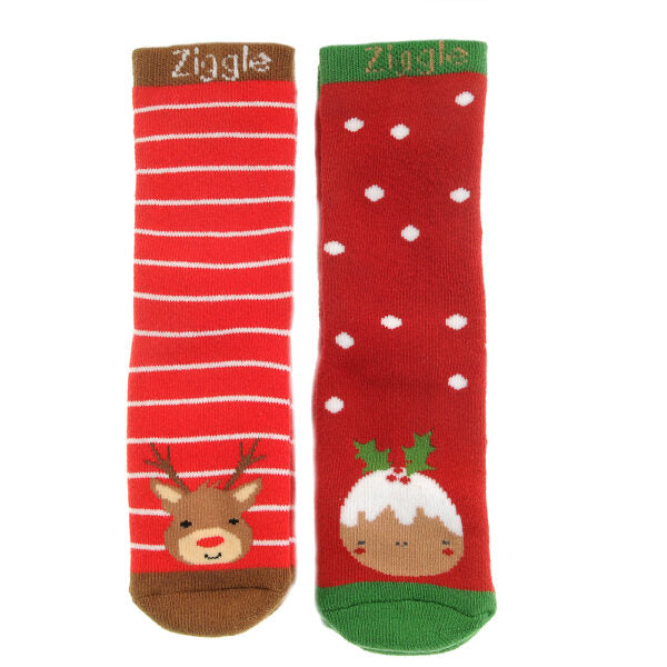 Ziggle Reindeer And Pudding Sock Set