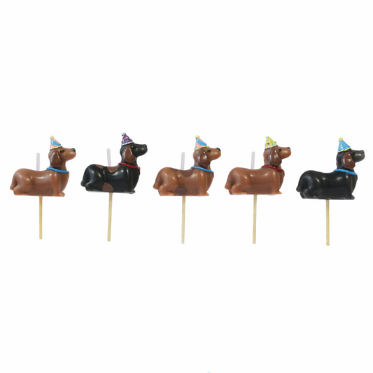 Smiling Faces Dachshund Candle Set