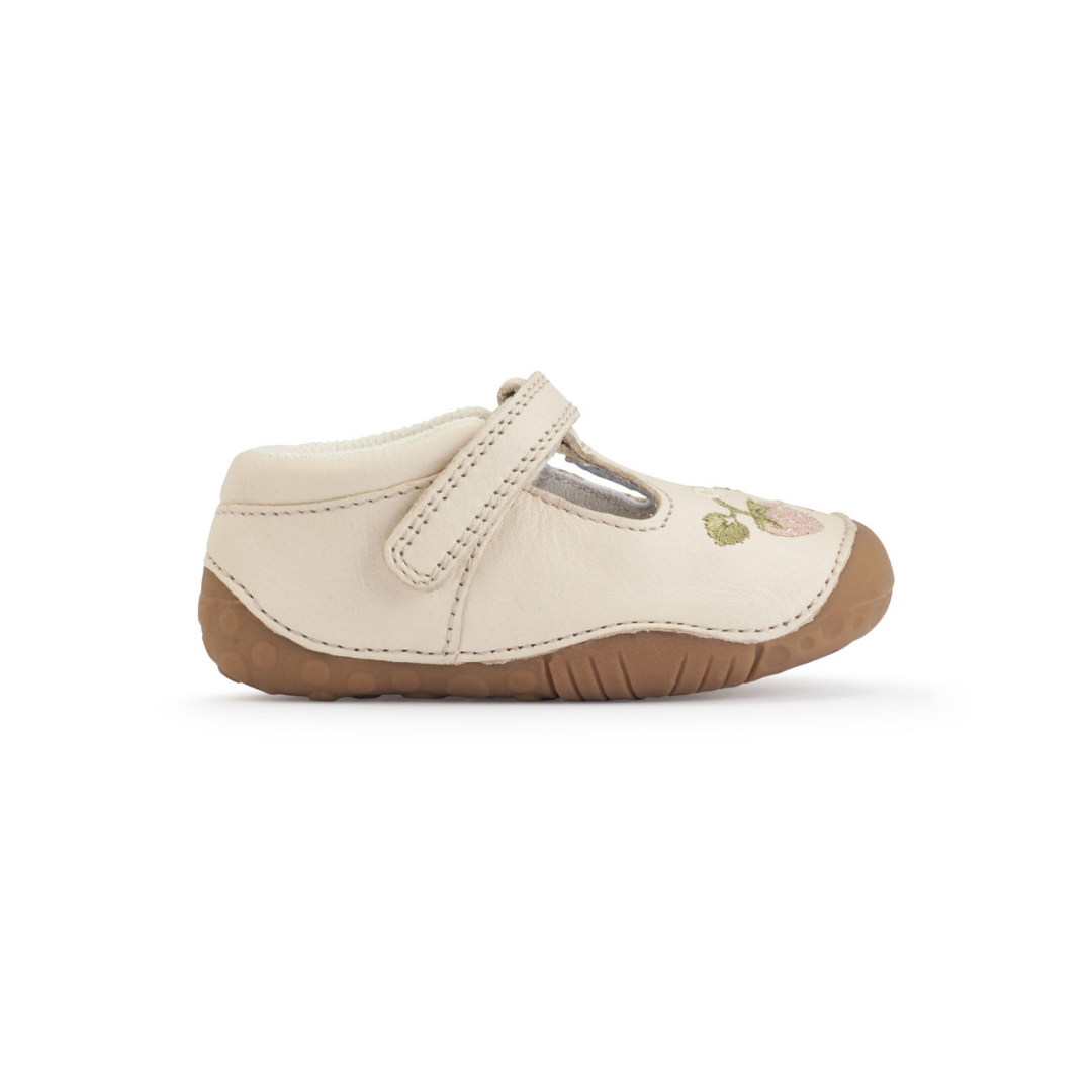 Start-Rite Squish — Cream Leather Strawberry