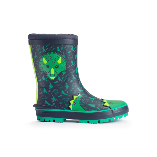 Start-Rite Big Puddle Welly — Navy Dinosaur