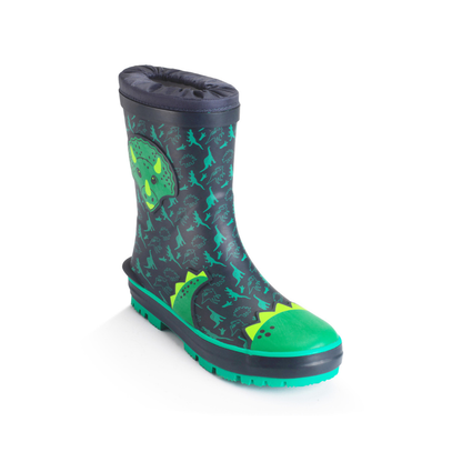 Start-Rite Big Puddle Welly — Navy Dinosaur