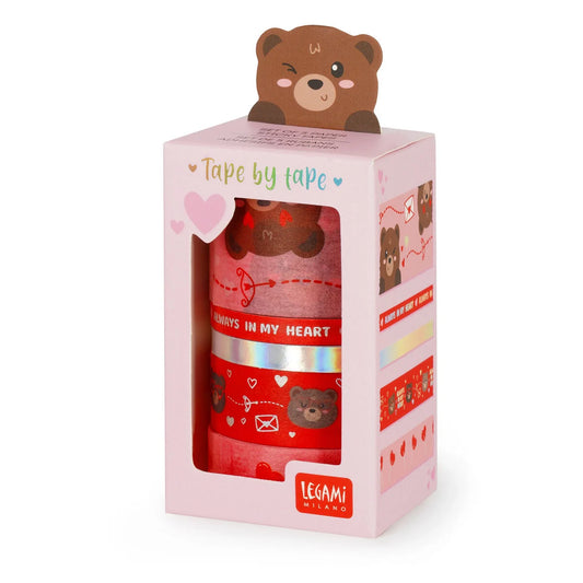Legami Set Of 5 Sticky Tapes Teddy Bear