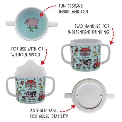Tyrrel Katz Two Handed Toddler Sippy Cup - Farm