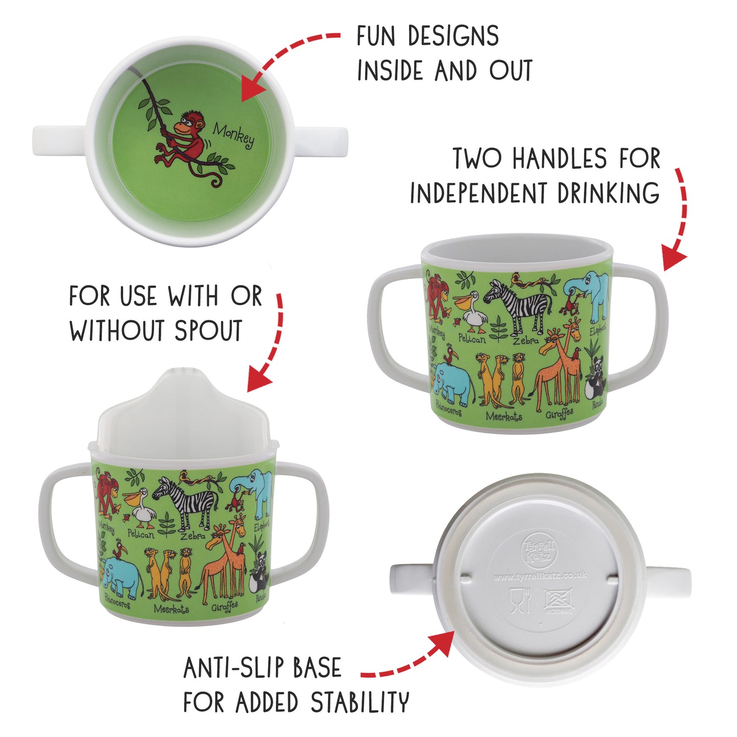 Tyrrell Katz Two Handed Toddler Sipper cup - Jungle