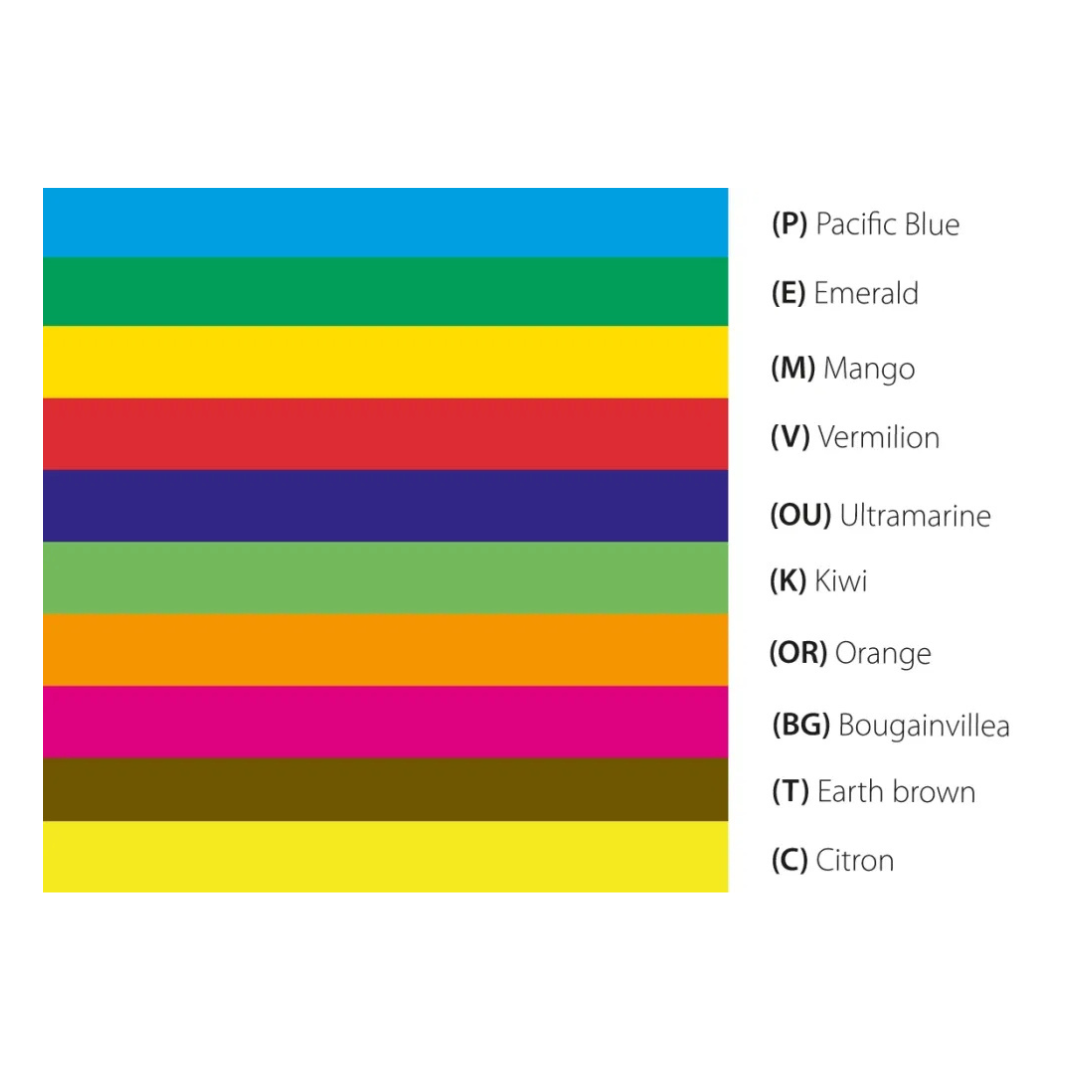 WSC Seawhite A4 Tropical Card - Assorted Colours