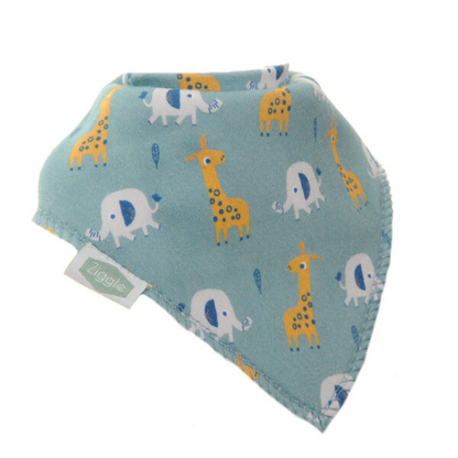 Ziggle Baby Giraffe & Elephant Bandana Dribble Bib