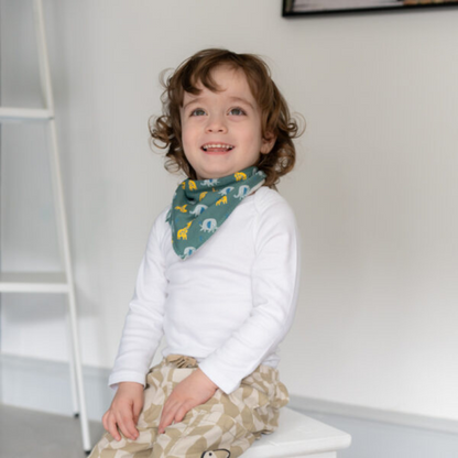 Ziggle Baby Giraffe & Elephant Bandana Dribble Bib