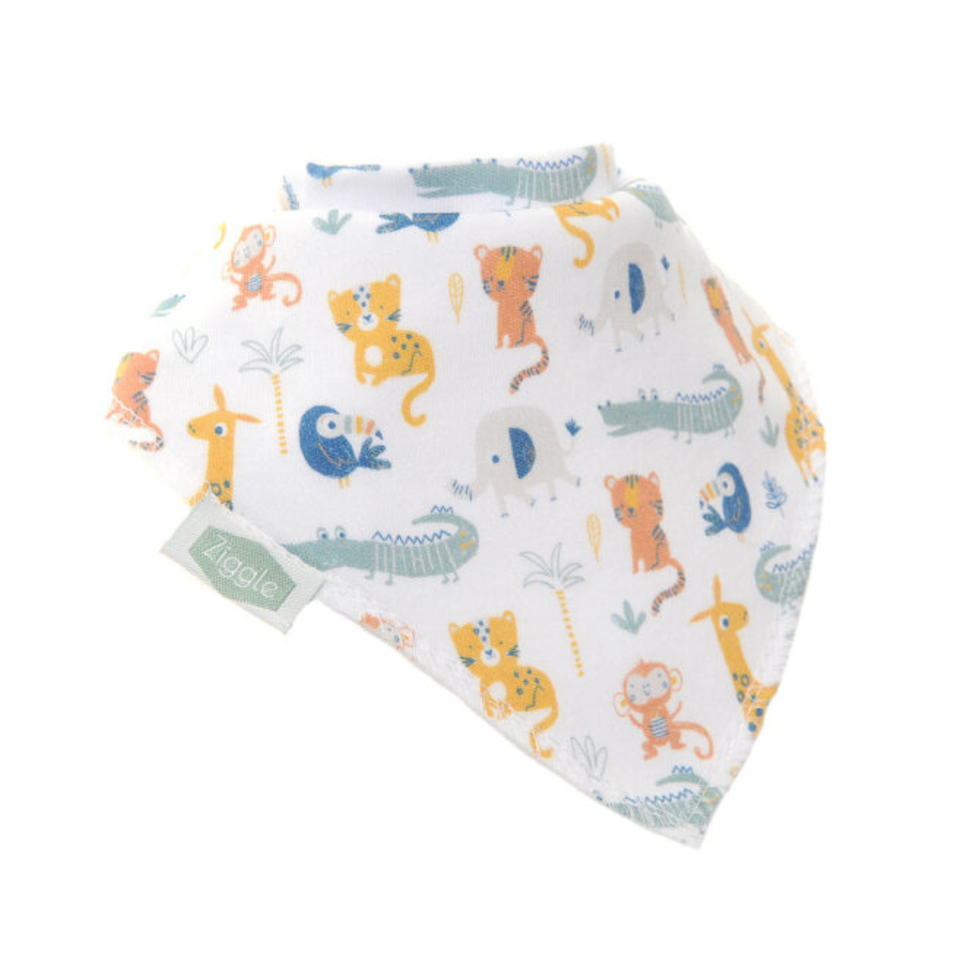 Ziggle Baby Giraffe & Elephant Bandana Dribble Bib