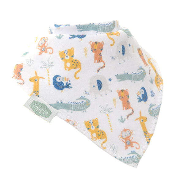 Ziggle Baby Savana Animals Bandana Dribble Bib