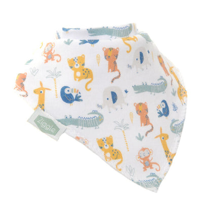 Ziggle Baby Savana Animals Bandana Dribble Bib