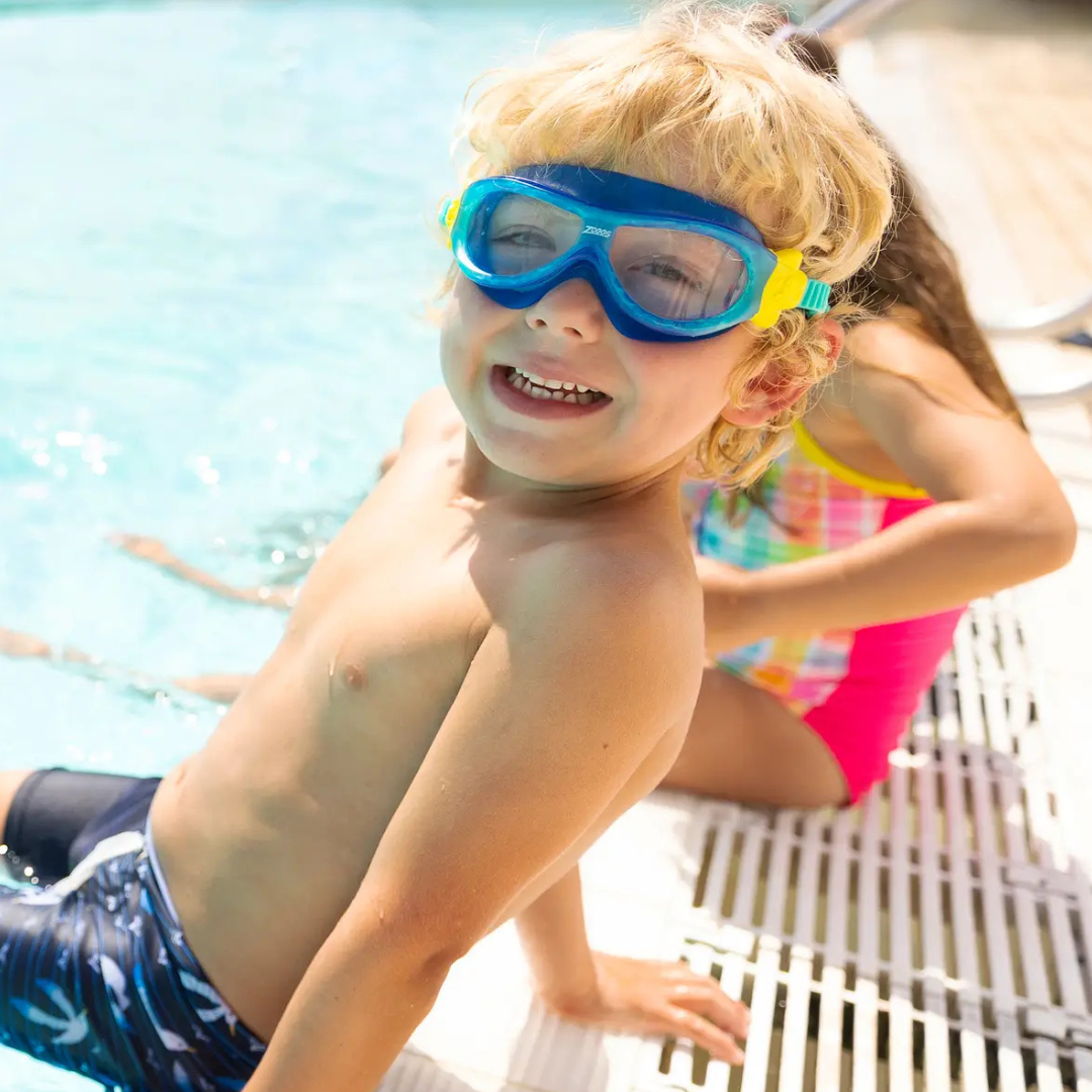 Zoggs Phantom Kids Mask  Blue Turquoise Clear 0-6yrs