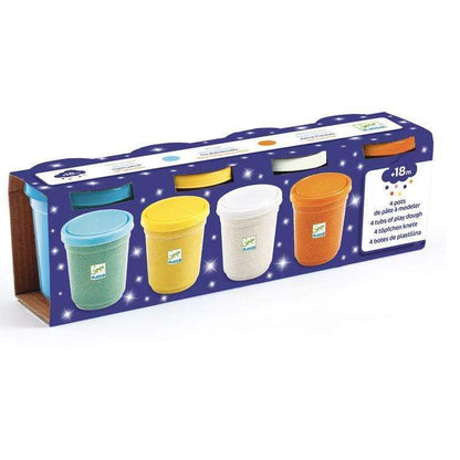 Djeco DJ09029 Glitter Playdoh (4 pots)