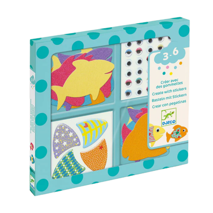 Djeco DJ09052 Create With Stickers - I Love Fish